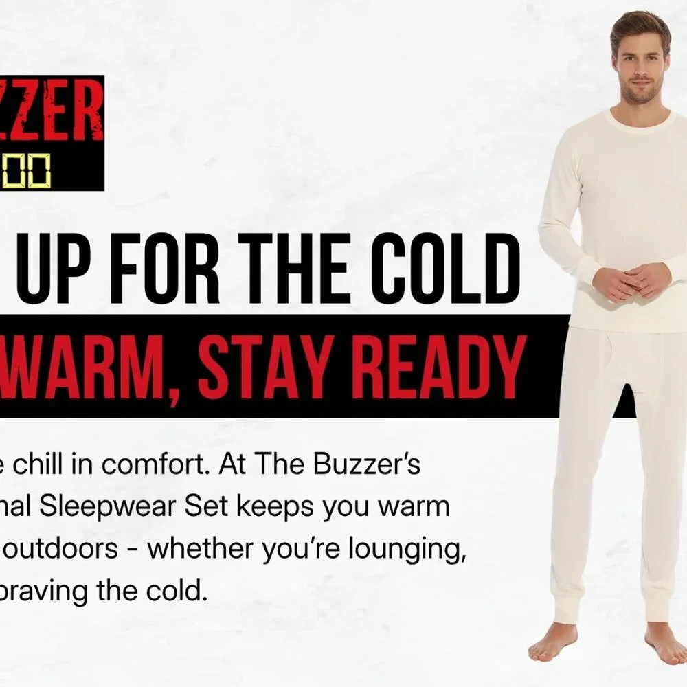 Men's Thermal Underwear Set Cozy Comfort Layering Base Layer Winter Essential_8